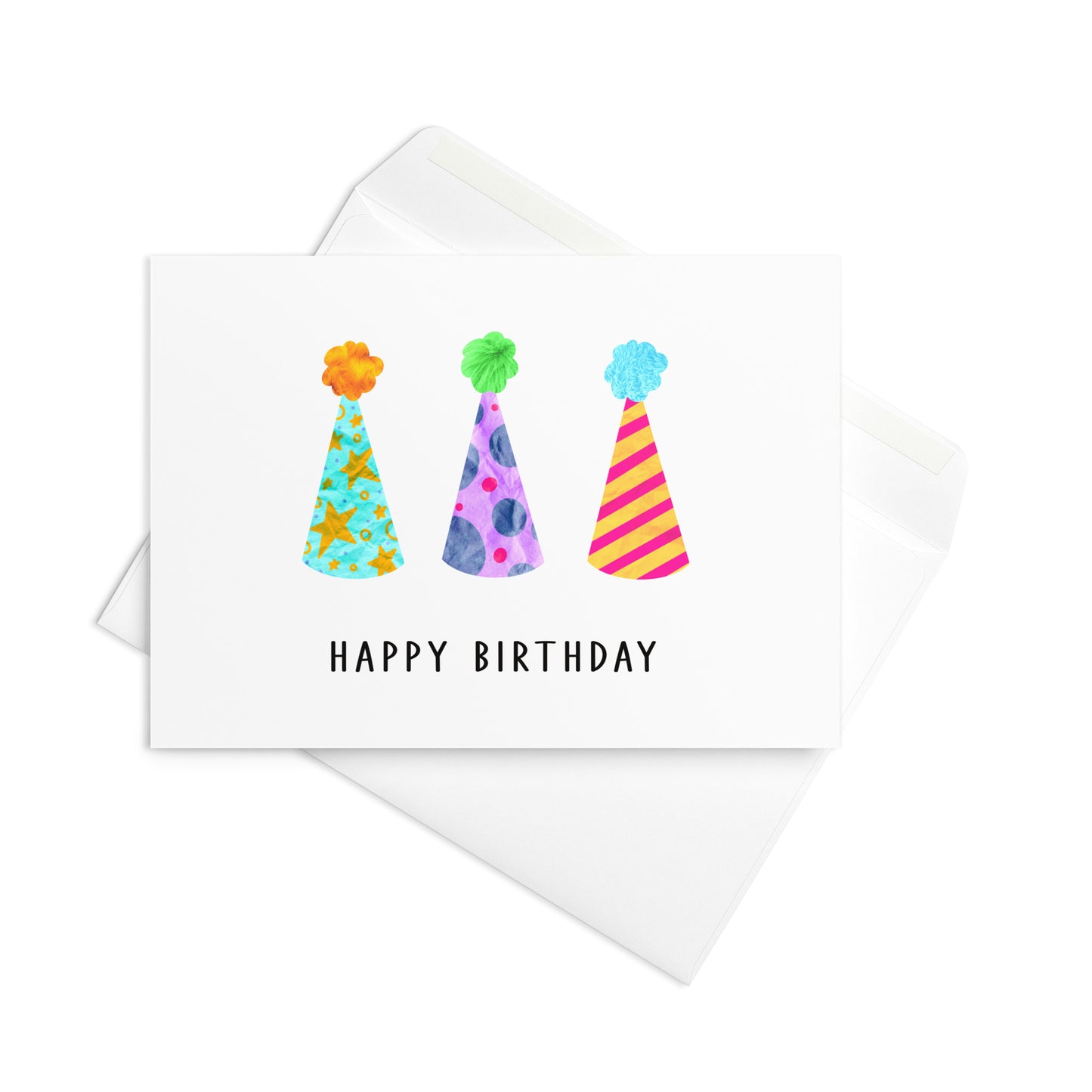 Birthday Hat Trio Happy Mail Card